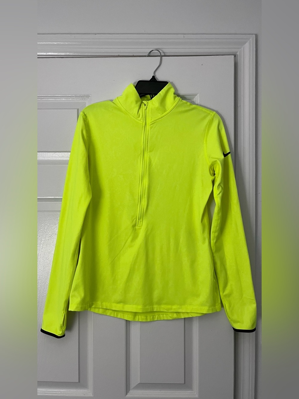 Nike Neon Yellow Girls' Half-Zip Performance Jacket